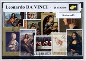 Leonardo da Vinci – Luxe postzegel pakket (A6 formaat) : collectie van 25 verschillende postzegels van Leonardo da Vinci – kan als ansichtkaart in een A6 envelop - authentiek cadea