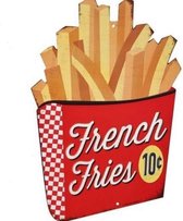 French Fries 10c.  Metalen wandbord in reliëf 32 x 50 cm