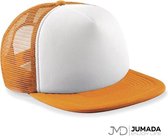 Jumada's Truckers Cap (Junior) - Pet - Halve Mesh - Polyester - Petten - Oranje/Wit