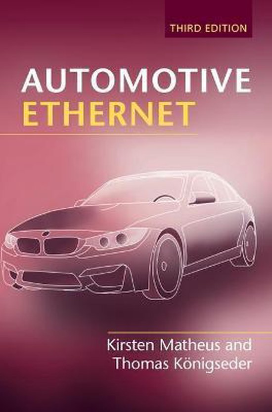 Livre "Automotive Ethernet", troisième édition, avec une illustration schématique d'une voiture.