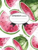 Composition Notebook, 8.5 x 11, 110 pages: Water Melon