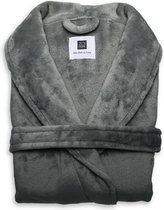 Heerlijk Zachte Unisex Fleece Badjas Lang Model Antraciet | XL | Comfortabel En Luxe | Met Ceintuur, Zakken En Kraag