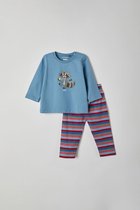Woody pyjama baby unisex - blauw - wasbeer - 212-3-PLS-S/858 - maat 56