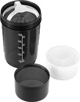 Olvièr Sports Shake beker met opslag - shake beker - shakebeker - wit - 500 ml + 250 ml opslag