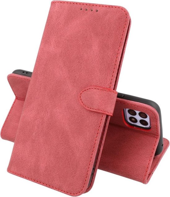 Samsung Galaxy A22 5G Hoesje Book Case Telefoonhoesje Bordeaux Rood