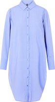 Pieces PCNIRA LS SHIRT DRESS KAC CAMP Pale Iris Dames Blousejurk - Maat S