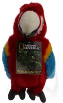 National Geographic Knuffelpapegaai 26 Cm Pluche Rood