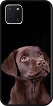 ADEL Siliconen Back Cover Softcase Hoesje Geschikt voor Samsung Galaxy Note 10 Lite - Labrador Retriever Hond Bruin