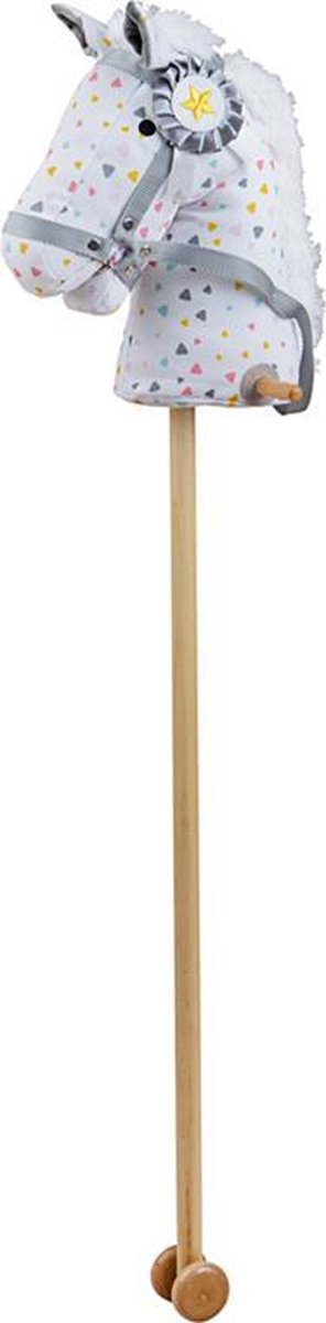 BigJigs houten stokpaard klassiek trendy - speelgoed paard op stok.