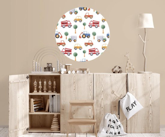 Papier peint cercle 60cm Véhicules
