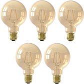 5 stuks Calex LED globe G95 E27 2W 2100K Goud Niet dimbaar