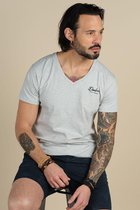 DEELUXE T-shirt met V-hals  SOLDIER Natural