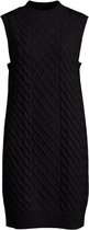 Vila Jurk Vizuri Cable S/l Knit Vest Dress/su 14065420 Black Dames Maat - S