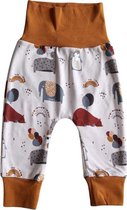 k&b - unisex broekje - babykleding -  Maat 74 - geel - wit