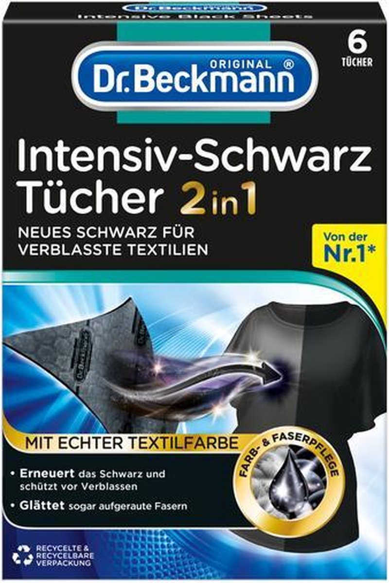 Goedkoopste Dr. Beckmann - Intensive Black 2 in 1 - 6 stuks