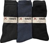 Sukats® 8 Paar Merino Wollen Sokken - Maat 43-46 - Grijs - Unisex