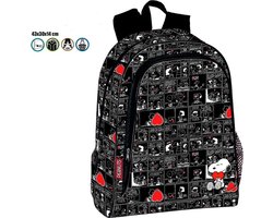 Snoopy rugzak - 43cm - 2 vakken - Goede stevige kwaliteit