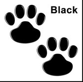 Hondenpootjes zwart (2 autostickers)