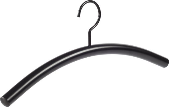De Gigant - 12 x Garderobehanger metaal zwart Ø 22 mm, 41 cm | bol.com