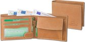 Woodland Heren Portemonnee Billfold met RFID Bescherming Leer Cognac