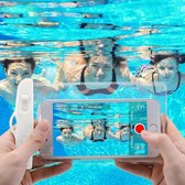 2 Stuks - Universele Mobiele Telefoon Hoes - Onder Water - 100% Waterdicht - Wit