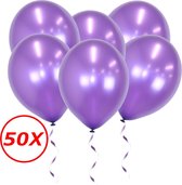 Paarse Ballonnen Metallic 50St Feestversiering Verjaardag Ballon