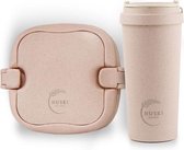 Huski Eco lunchbox en drinkbeker Roze