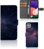 Portefeuille Samsung Galaxy A22 5G Etuis Portefeuille Compatible avec Cuir Flip Cover Fermeture magnétique pour Étoiles