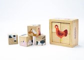 Begin Again Houten Puzzelblokken Landbouwdieren