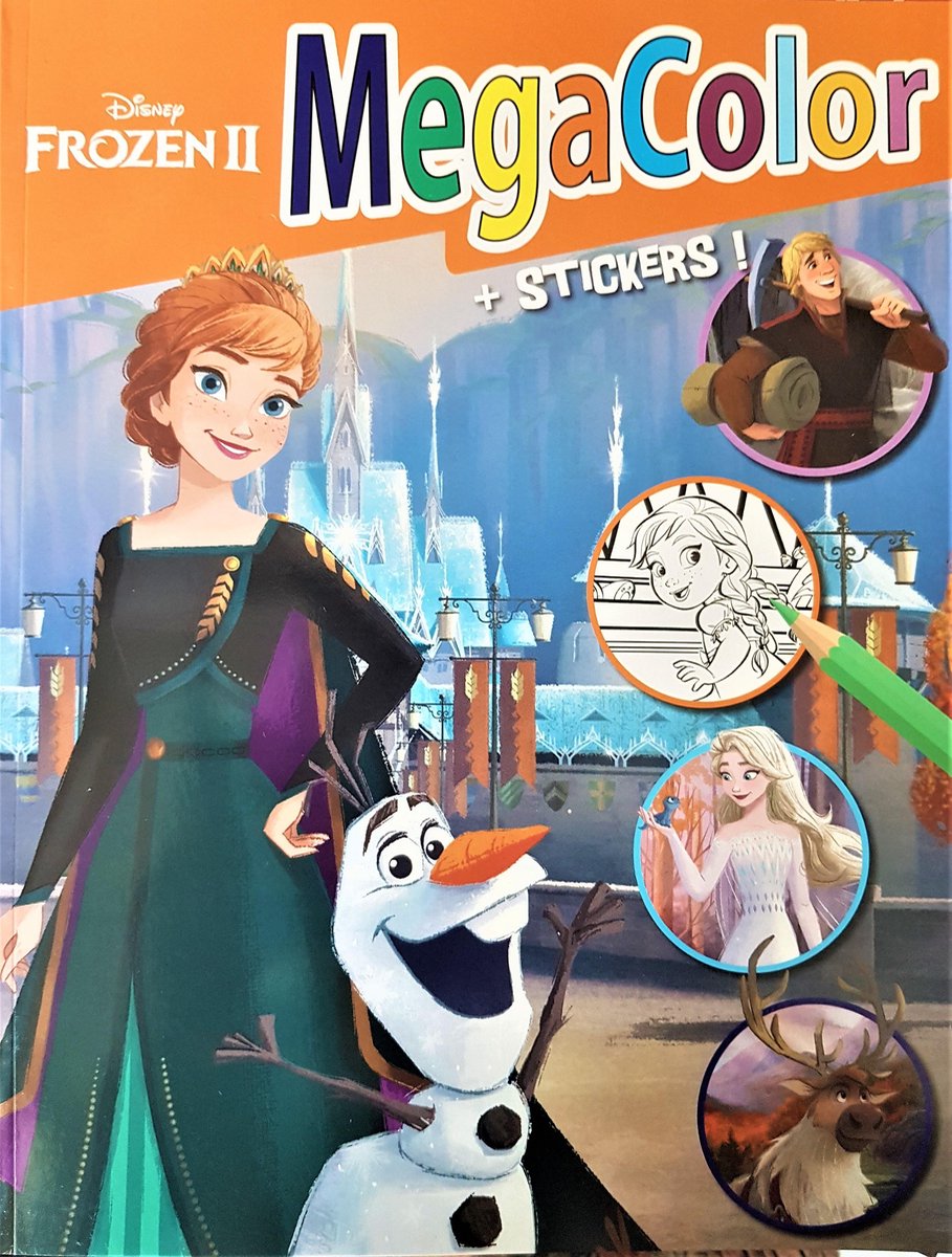 Kleurboek Frozen 2 Disney MegaColor kleur- en stickerboek / Kleurboek met Stickers