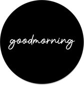 Label2X - Schilderij - Goodmorning Ø - Multicolor - 80 X 80 Cm