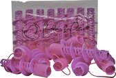 Bobbels & Putten - Krulset - 8 stuks - roze - krulspelden - krullers - haarrollers - voor lang haar