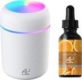 Aroma Diffuser White - Luchtbevochtiger - Diffuser - Inclusief Essential Oil Orange