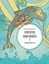 Livre de coloriage pour adultes Animaux griffonnes 3