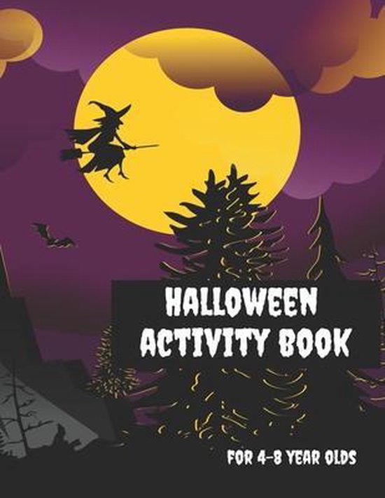 Halloween Activity Book for 4-8 Year Olds - cover