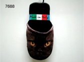 Huisslippers/pantoffels Zwarte kat maat 36/40