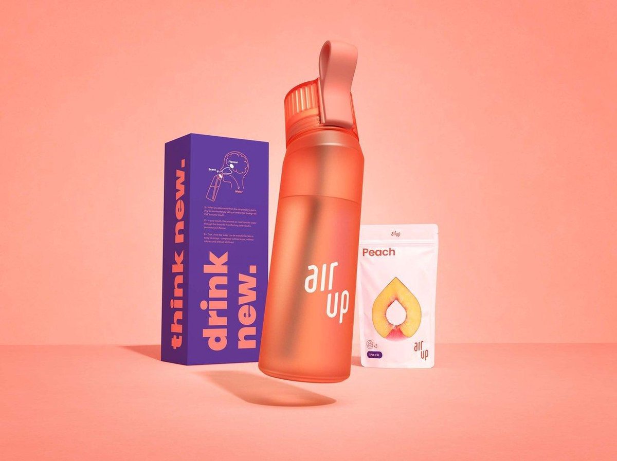 Air up Drinkfles Incl. 3 Perzik Pods Starterset 650 ml Electric