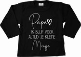 Shirt baby-dreumes-papa ik blijf voor altijd je kleine meisje-zwart-wit-Maat 104