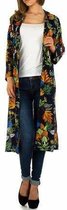 JCL lange tuniek blauw met bloemenprint M/L