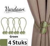 Luxe Gordijn Embrasse - Groen Gordijnhouder - Raamdecoratieaccessoire - Embrasses voor Gordijnen - Magnetisch Gordijnkoord - 4 stuks - 40 cm - Groen