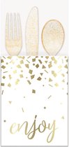 Bestekzakjes Goud Confetti 8st