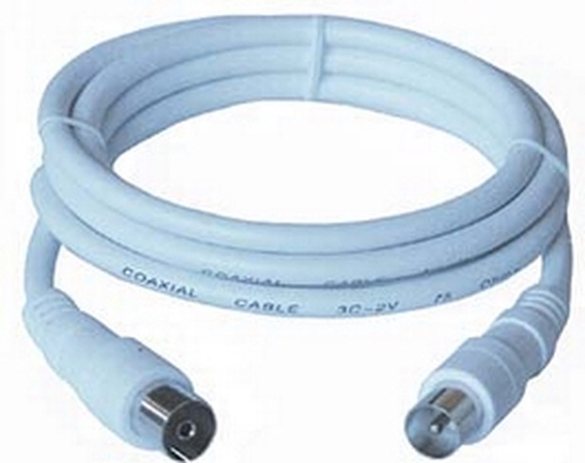 PremiumCord TV M/F, 75 Ohm, 15m coax-kabel IEC Wit