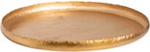J-Line Plateau Dienblad Rond Metaal Goud Extra Large