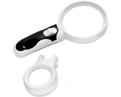 Vergrootglas - Loep - Loeplamp met LED - Luxe Handloep - 10x Vergroting - 2.5x Vergroting - Verwisselbare lenzen - Able & Borret