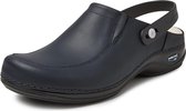 Wash&Go - Wasbare Medische Klompen - Clogs - Open met Elastiek - Perfect voor de Zorg - Blauw - Maat 35