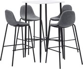 Medina 5-delige Barset stof lichtgrijs