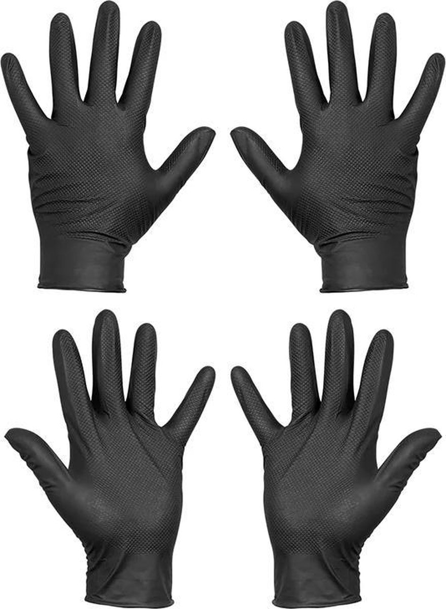 Gants nitrile gogrip noirs - boite de 50