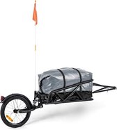 Klarfit Follower fietsaanhanger set -  fietskar 16" luchtband  - aanhangwagen 35 kg belastbaarheid - transporttas  120 liter
