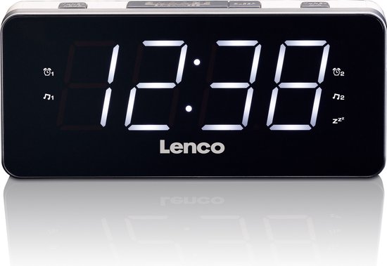 Lenco CR-18 - Wekkerradio met LED Display - Wit