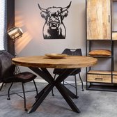 Meubels4nu - Brooklyn - Eettafel rond - 140cm - Mangohout - Snelle levering